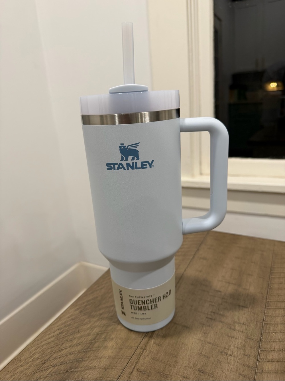 Stanley Quencher H2.0 Tumbler - Pale Blue with Blue Logo “Glacier”